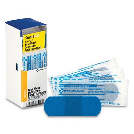 FIRST AID ONLY Refill for SmartCompliance Cabinet, Metal Detectable Bandage, 1x3, PK25 FAE-3010